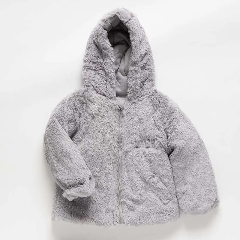Grey hooded jacket