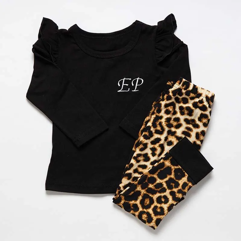 Monogrammed top with leggings