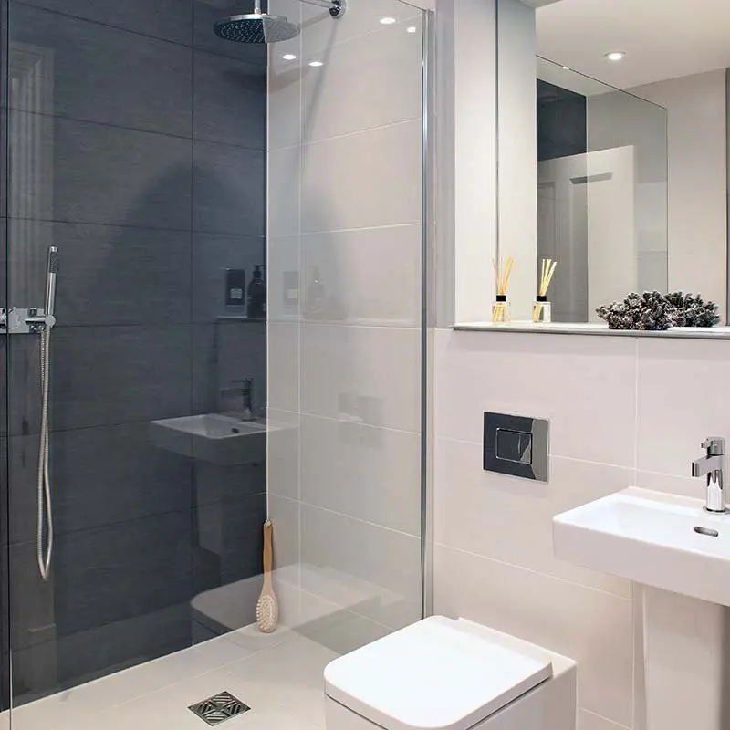 Bathroom with a walk-in shower