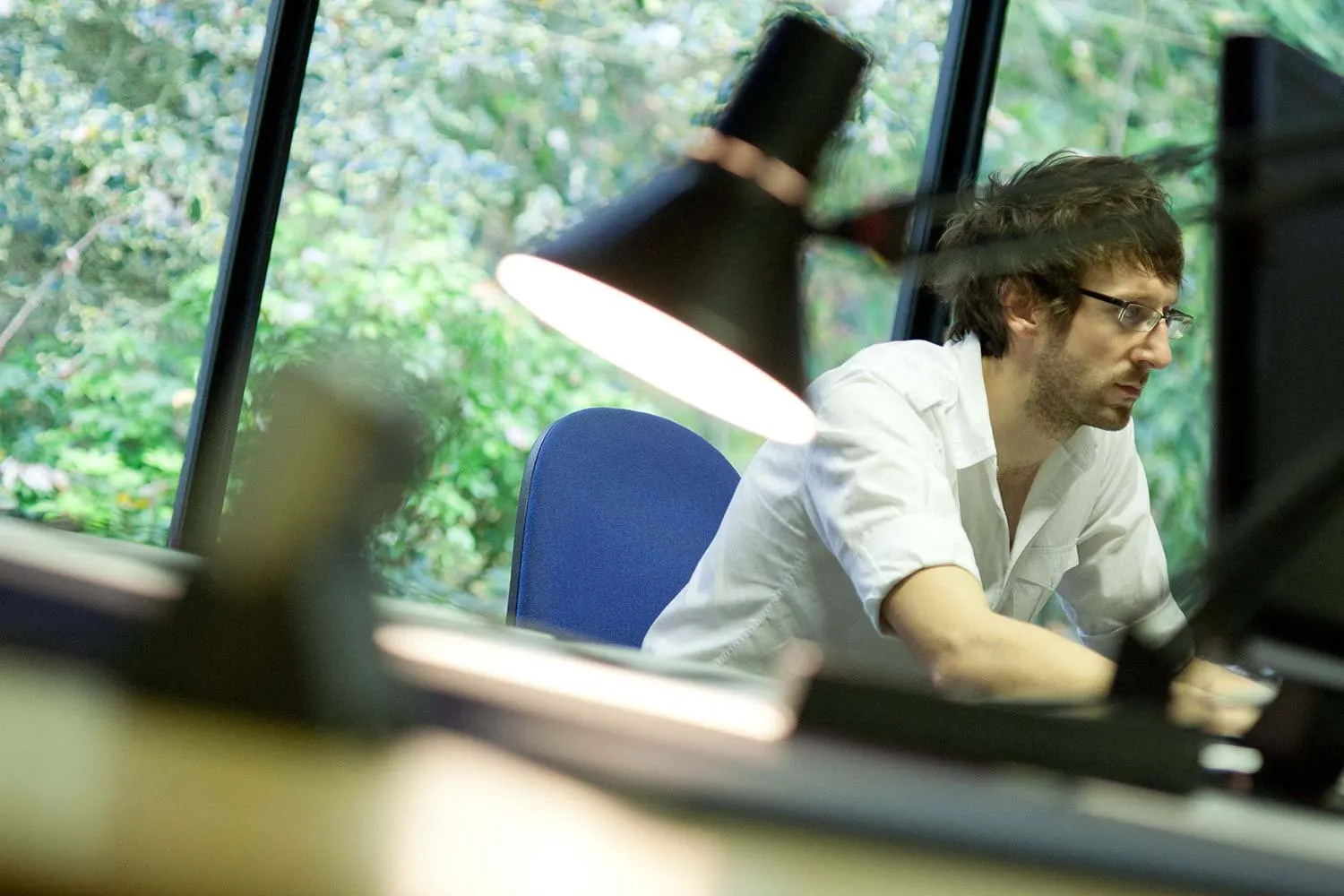 Candid business portrait in an office