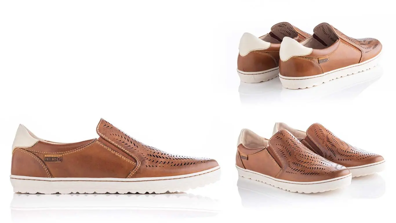 Leather shoes photographed from several angles