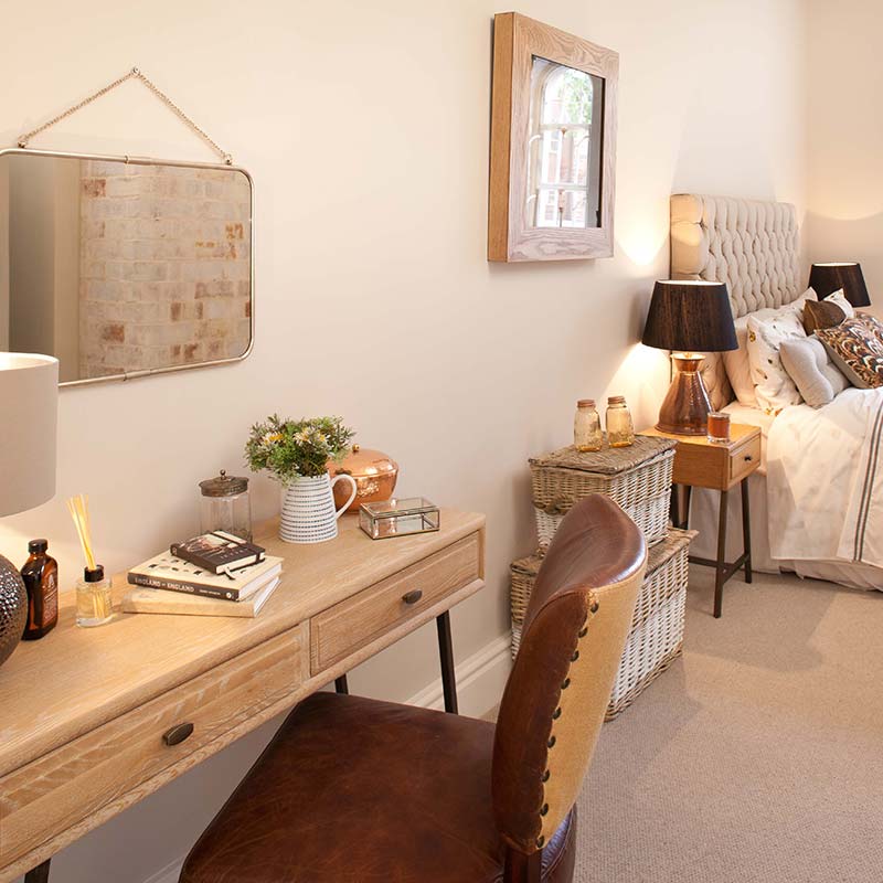 luxury apartment bedroom with dressing table